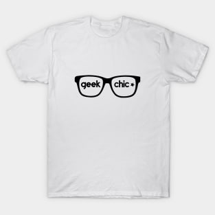 Geek Chic Nerdy Black Glasses T-Shirt